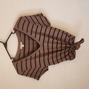 Black and Brown Striped Tee